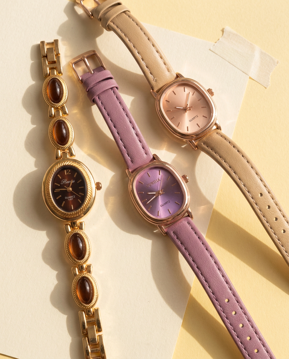 Golden Hour, Lavender Fizz and Marmalade Muse watches